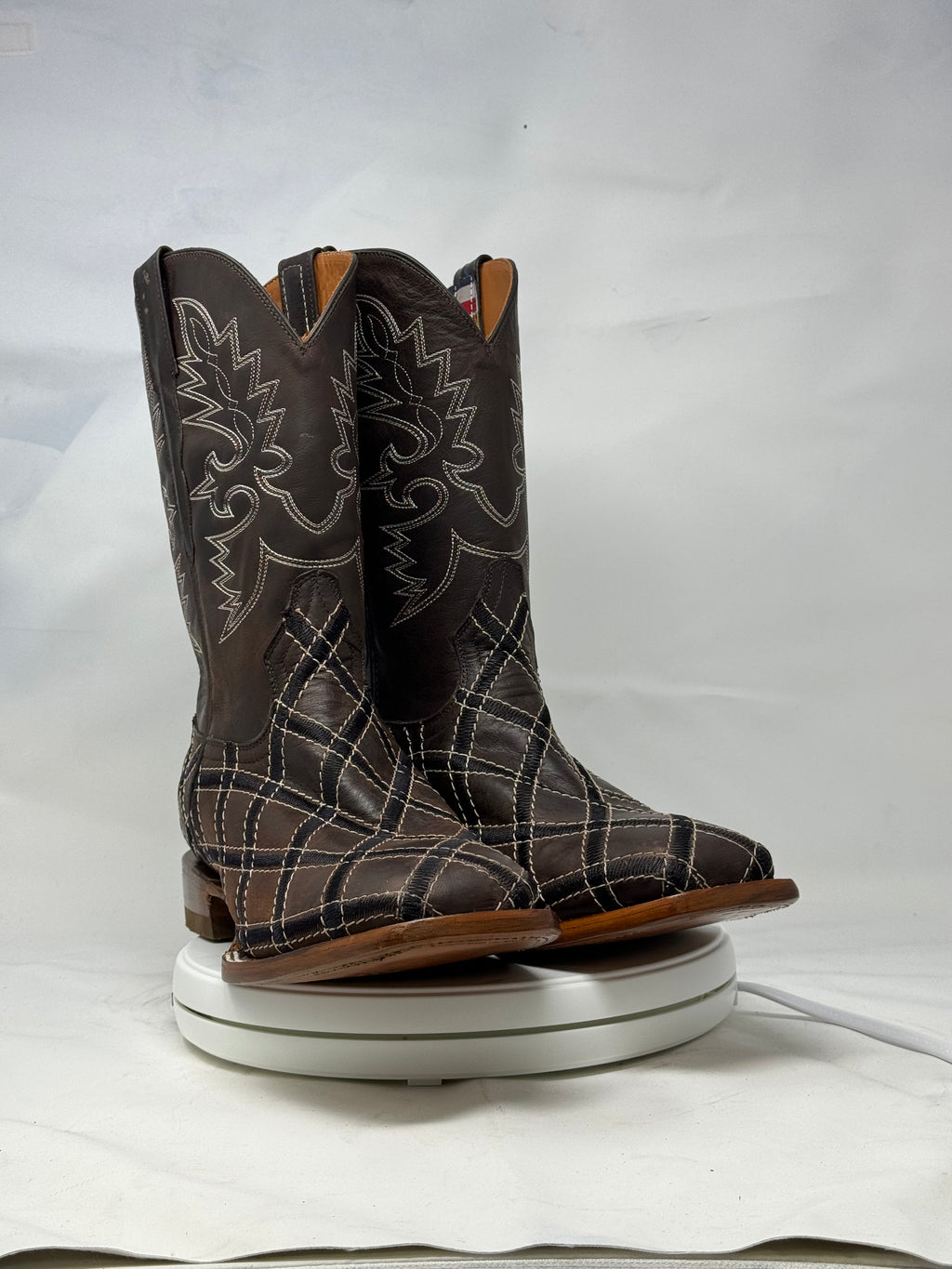 DJ1042 | Don Juan Boots Men's Mad Dog Chocolate Rhombus