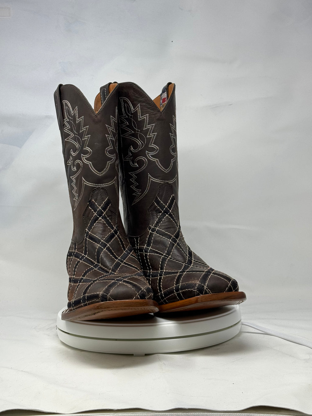 DJ1042 | Don Juan Boots Men's Mad Dog Chocolate Rhombus