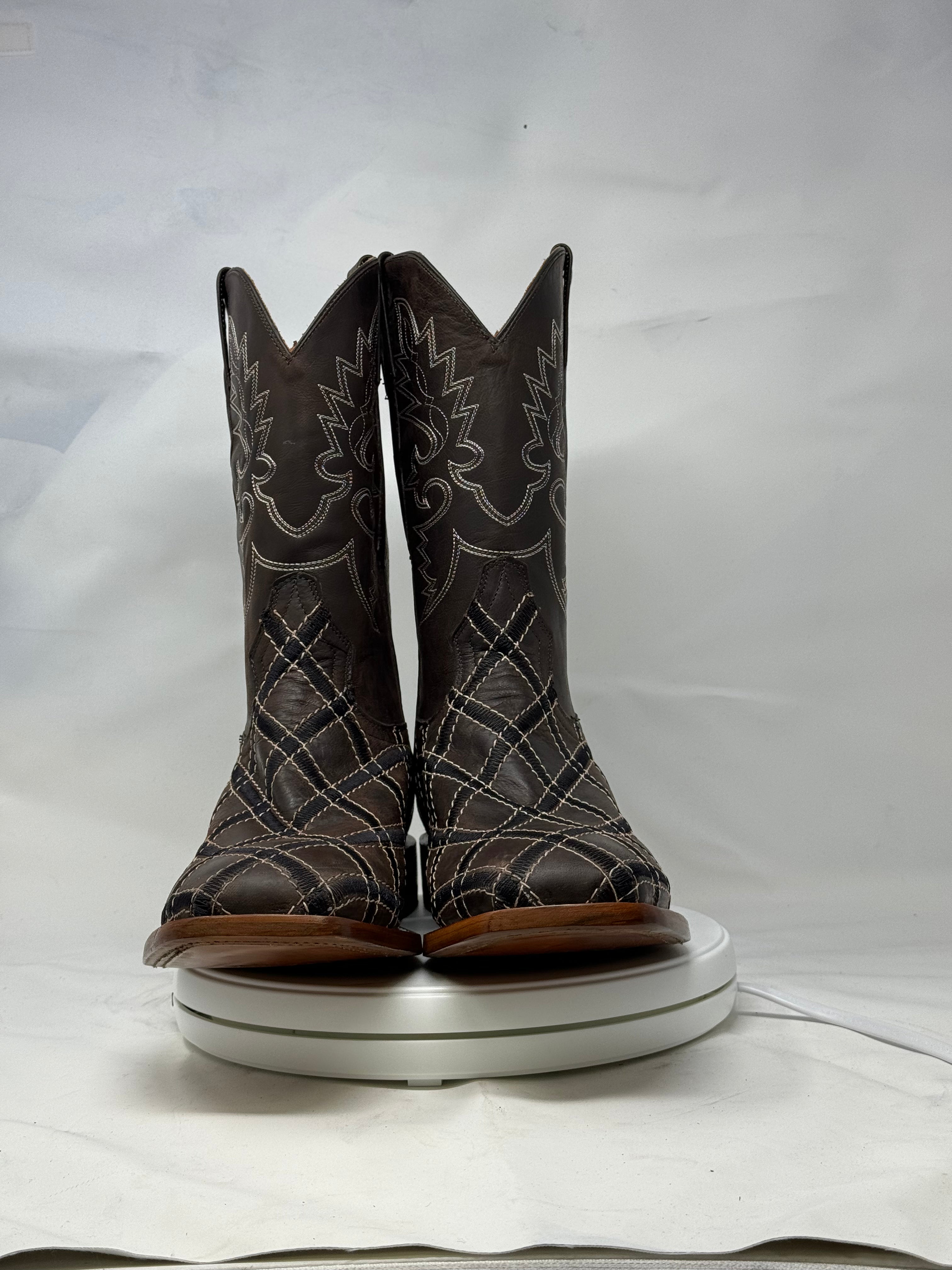 DJ1042 | Don Juan Boots Men's Mad Dog Chocolate Rhombus