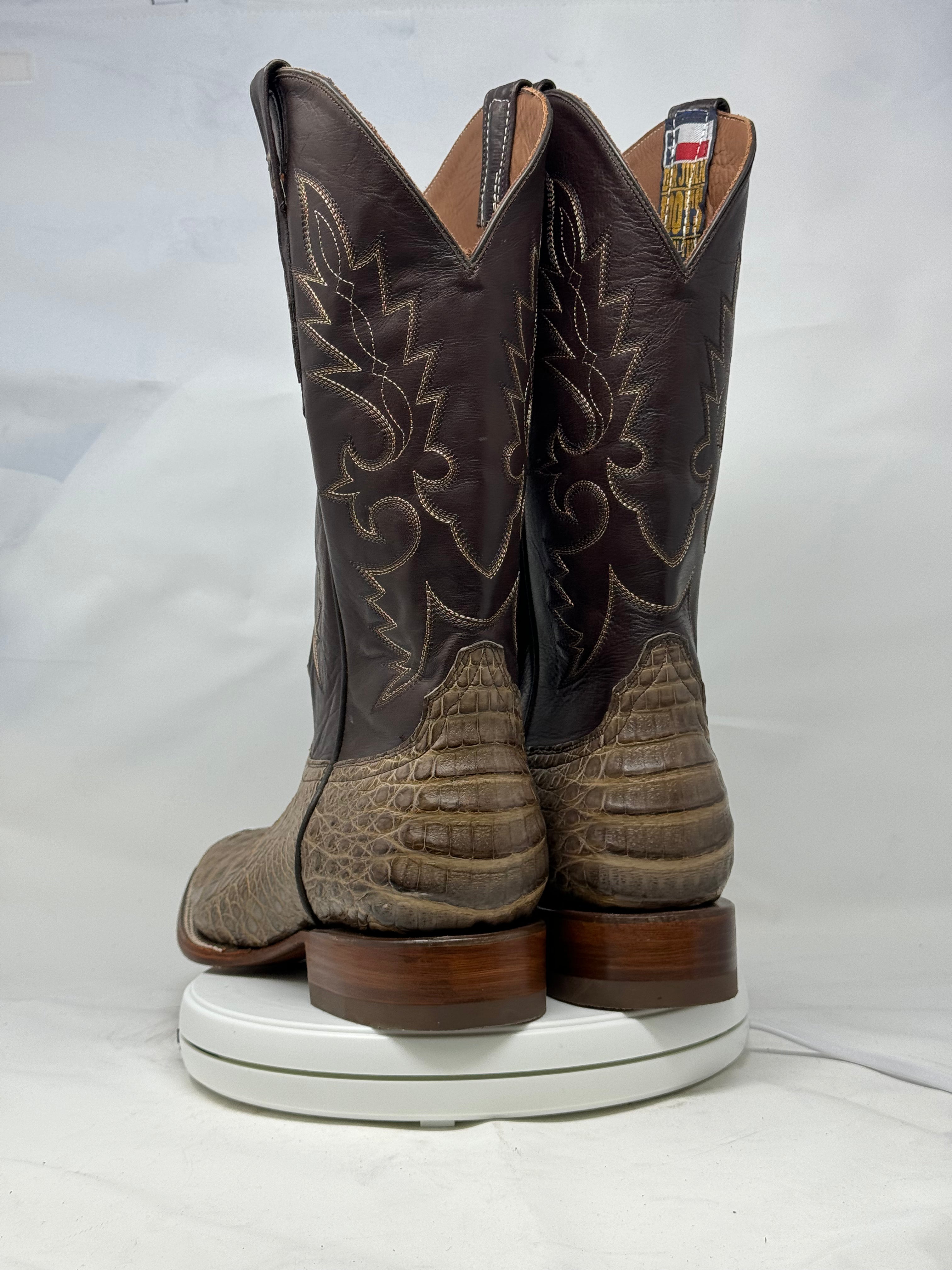 DJ2048 | Don Juan Boots Men's Caiman Belly Choco Mink H Toe P