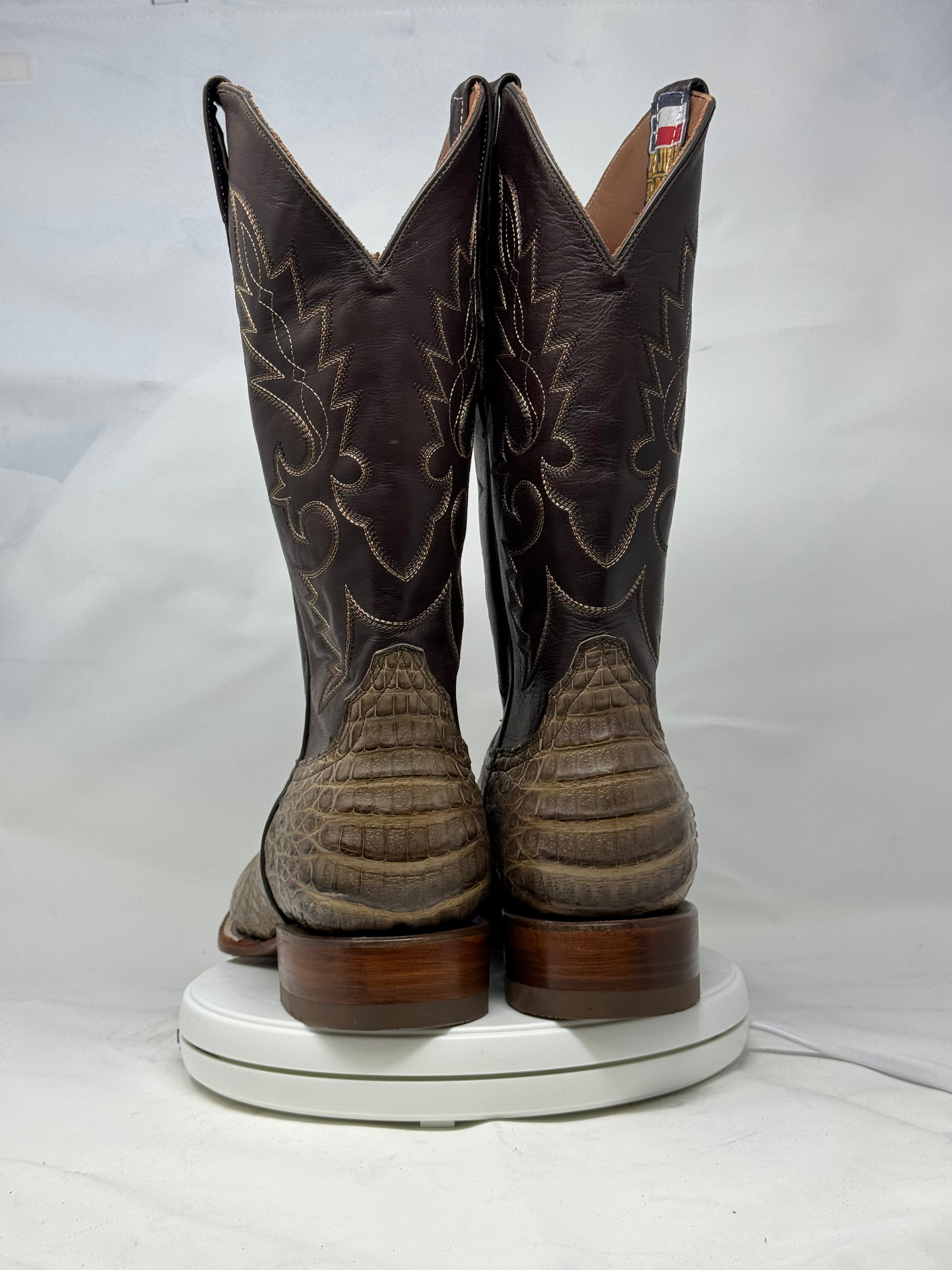 DJ2048 | Don Juan Boots Men's Caiman Belly Choco Mink H Toe P