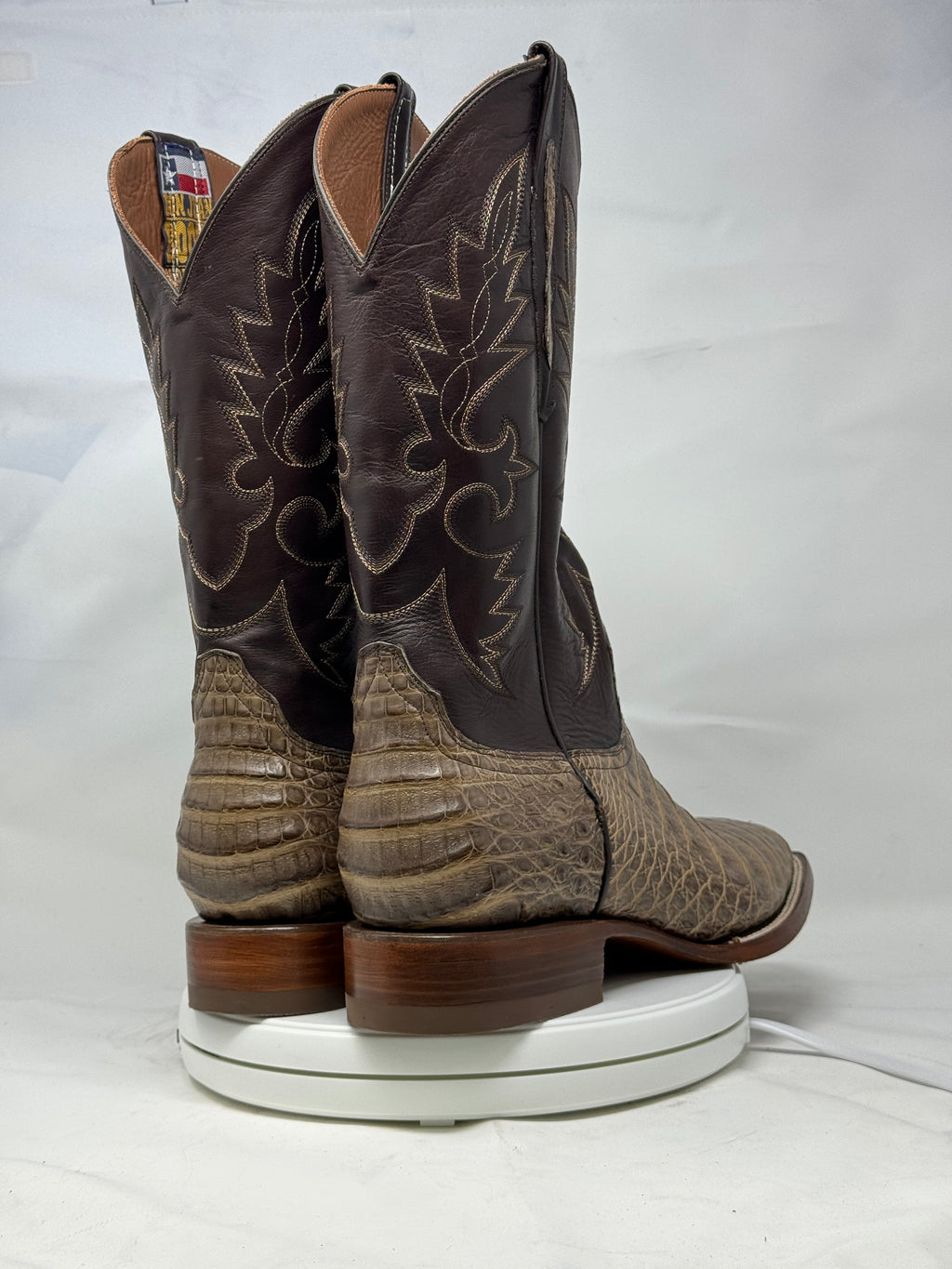 DJ2048 | Don Juan Boots Men's Caiman Belly Choco Mink H Toe P