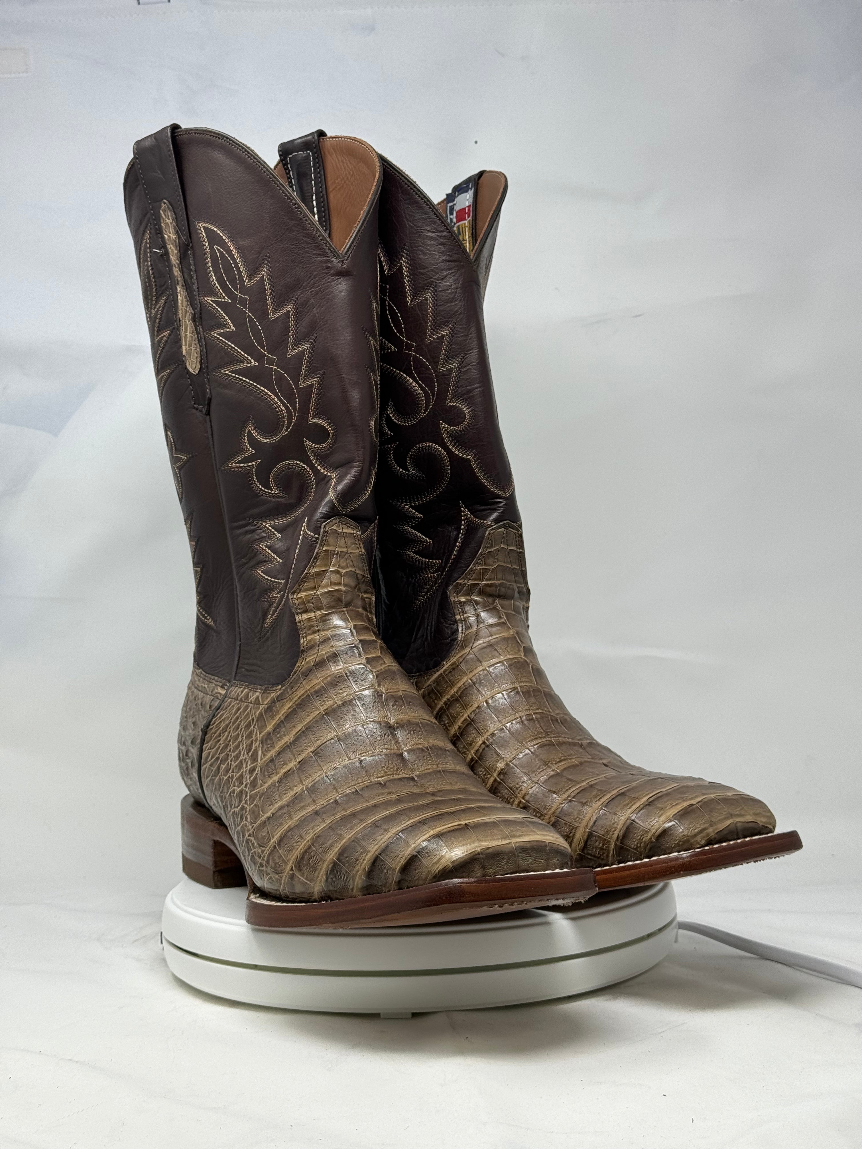 DJ2048 | Don Juan Boots Men's Caiman Belly Choco Mink H Toe P