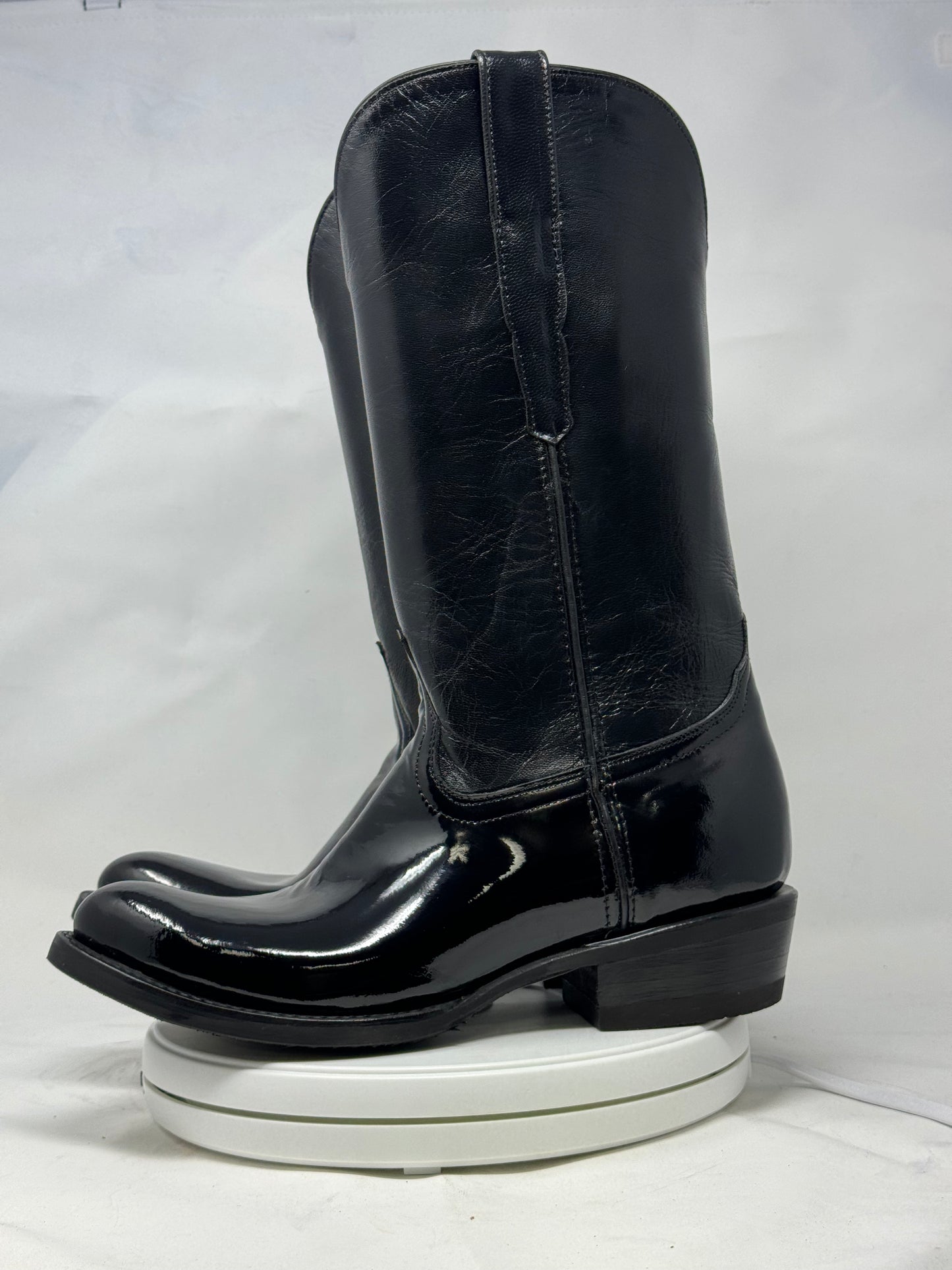 DJ1011 | Don Juan Boots Men's Patent Leather Trooper Boots