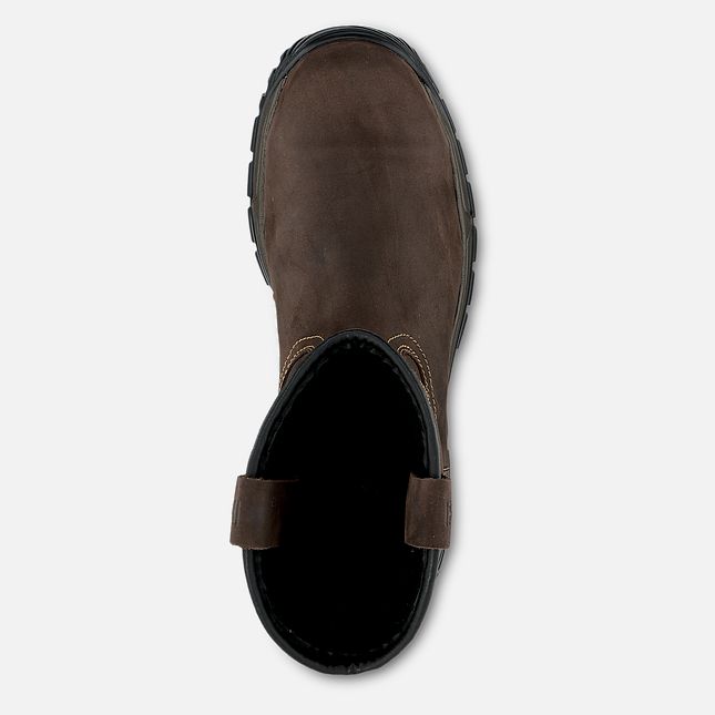 83906 | TWO HARBORS Men's 11-inch Waterproof Leather Safety Toe Pull-On Boot