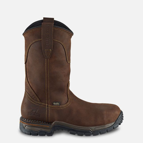 83906 | TWO HARBORS Men's 11-inch Waterproof Leather Safety Toe Pull-On Boot