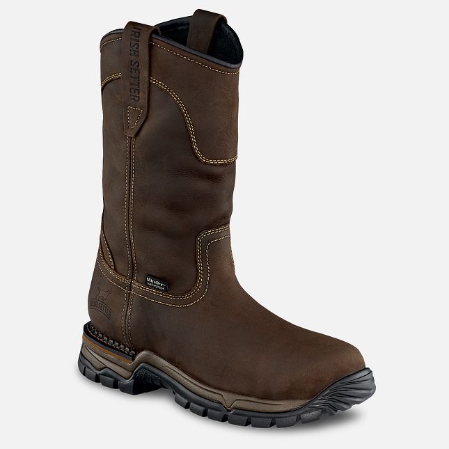 83907 | TWO HARBORS Men's 11-inch Waterproof Leather Soft Toe Pull-On Boot