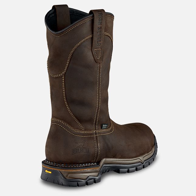 83907 | TWO HARBORS Men's 11-inch Waterproof Leather Soft Toe Pull-On Boot