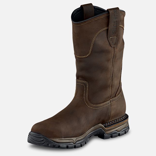83907 | TWO HARBORS Men's 11-inch Waterproof Leather Soft Toe Pull-On Boot