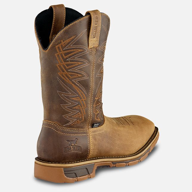 83912 | MARSHALL Men's 11-inch Waterproof Leather Safety Toe Pull-On Boot