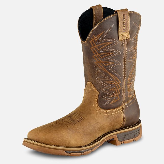 83912 | MARSHALL Men's 11-inch Waterproof Leather Safety Toe Pull-On Boot