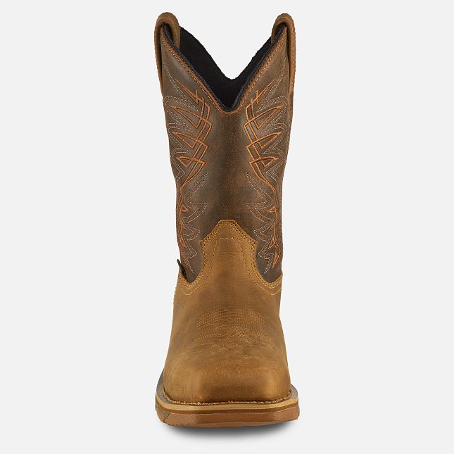 83912 | MARSHALL Men's 11-inch Waterproof Leather Safety Toe Pull-On Boot