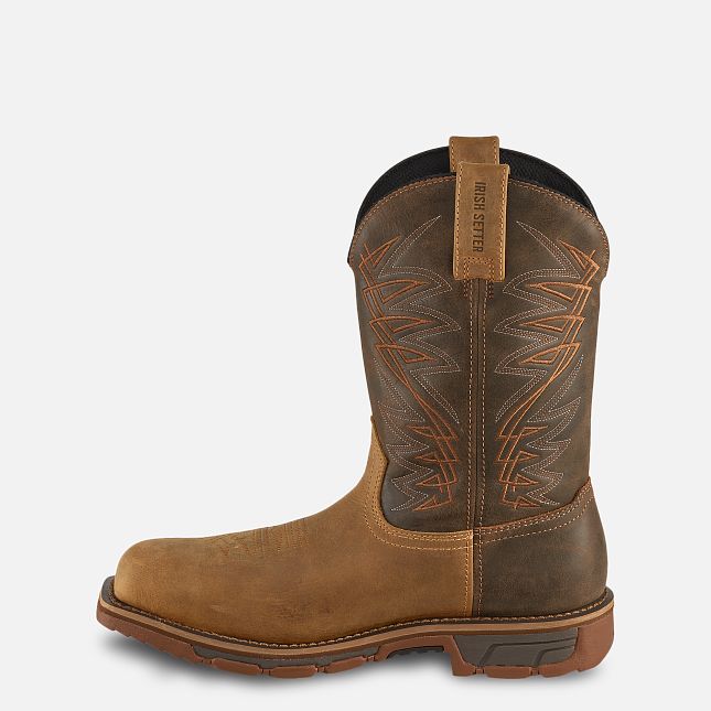 83912 | MARSHALL Men's 11-inch Waterproof Leather Safety Toe Pull-On Boot