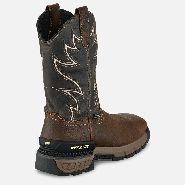 83992 | TWO HARBORS Men's 11-inch Waterproof Leather Safety Toe Pull-On Boot