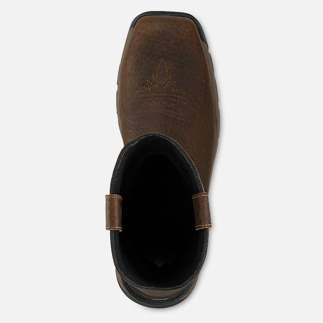 83992 | TWO HARBORS Men's 11-inch Waterproof Leather Safety Toe Pull-On Boot