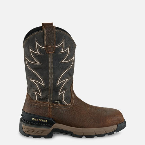83992 | TWO HARBORS Men's 11-inch Waterproof Leather Safety Toe Pull-On Boot