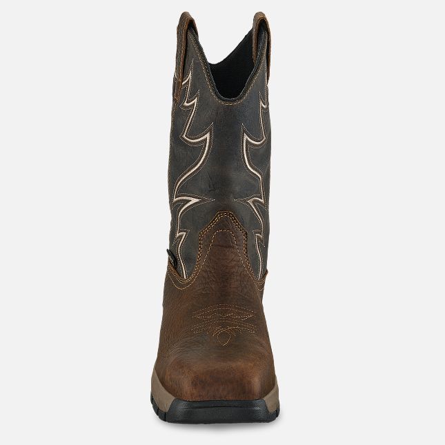 83992 | TWO HARBORS Men's 11-inch Waterproof Leather Safety Toe Pull-On Boot