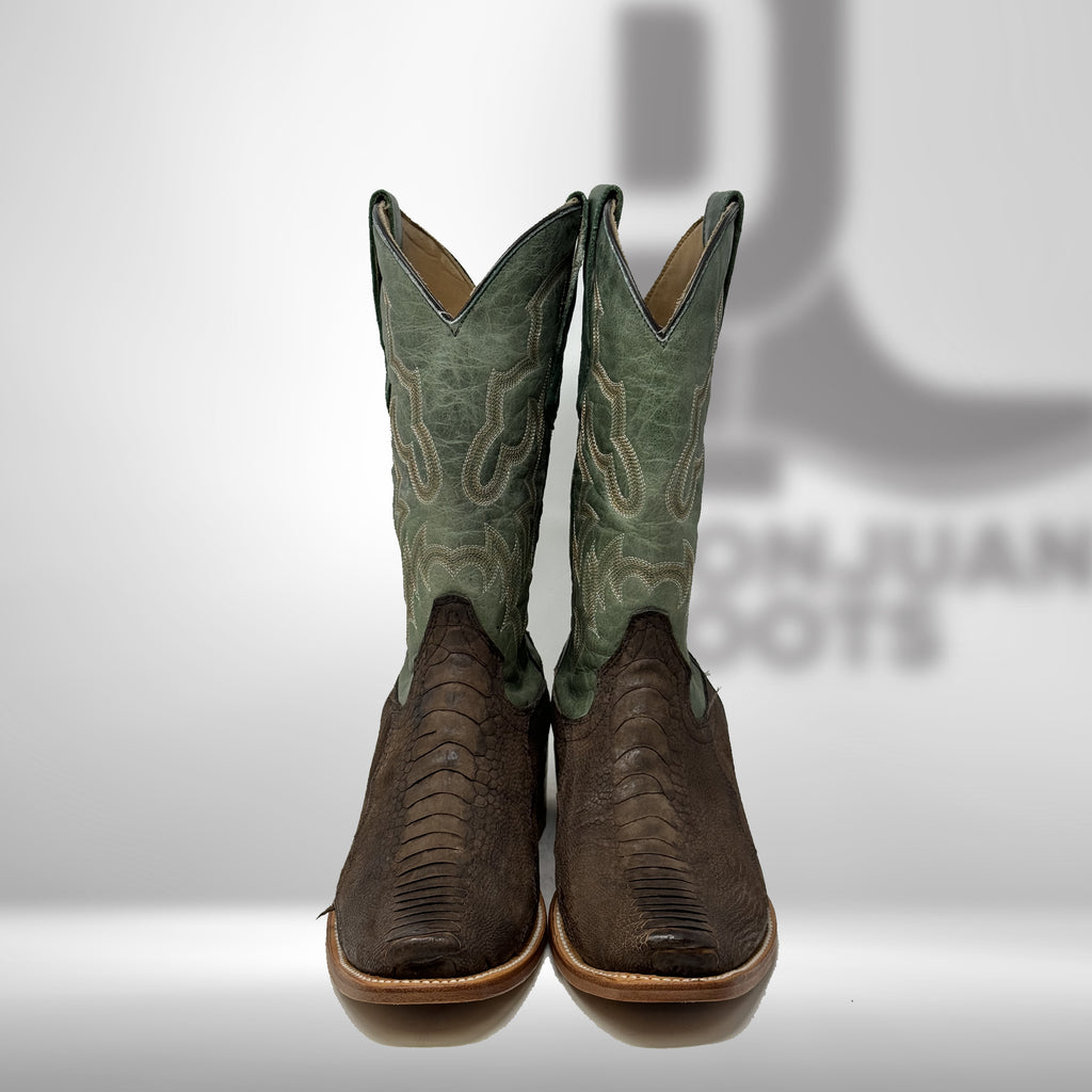 Corral Men's Brown / Green Ostrich Leg Boots