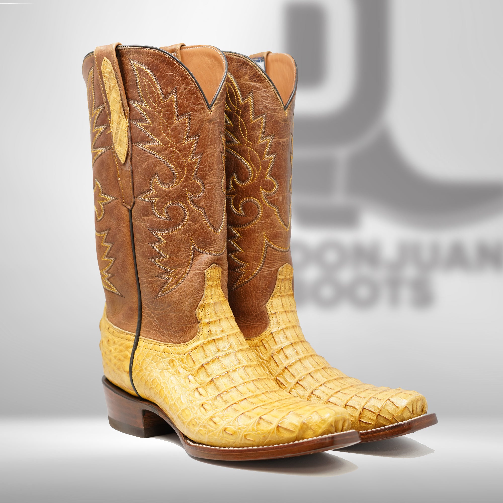 DJ2059 | Don Juan Boots Men's Caiman Back Buttercup Diamond Toe