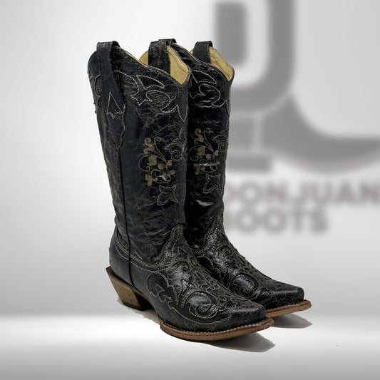 Corral Woman's Black Vintage Lizard Boots