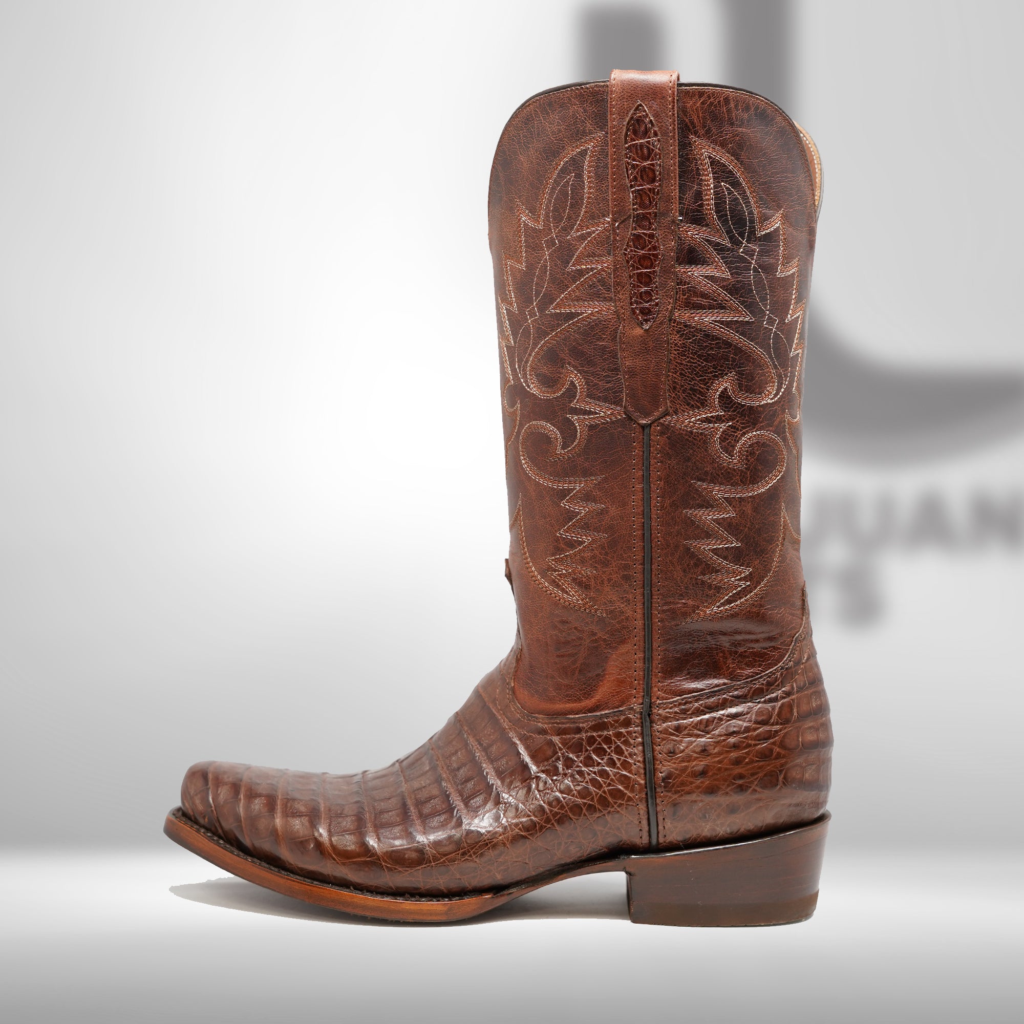 Dj2061 | Don Juan Boots Men's Caiman Belly Cigar Diamond Toe