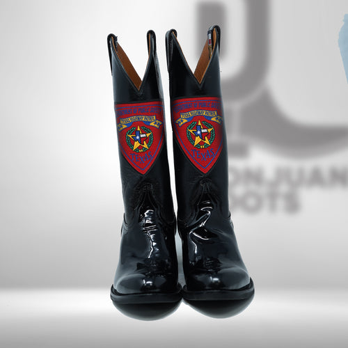 DJ1011W | Don Juan Boots Women's Patent Leather Trooper Boots