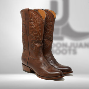 DJ1012 | Don Juan Boots Men's Almond Ranch Hand Burnished R Toe