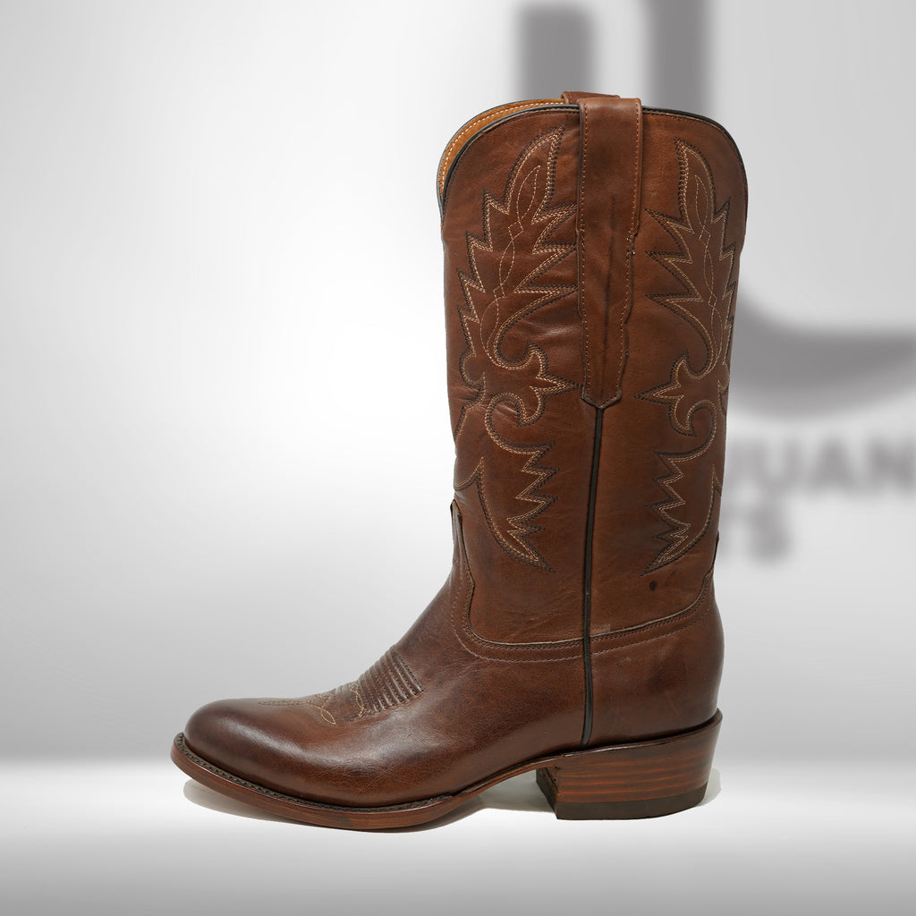 DJ1012 | Don Juan Boots Men's Almond Ranch Hand Burnished R Toe