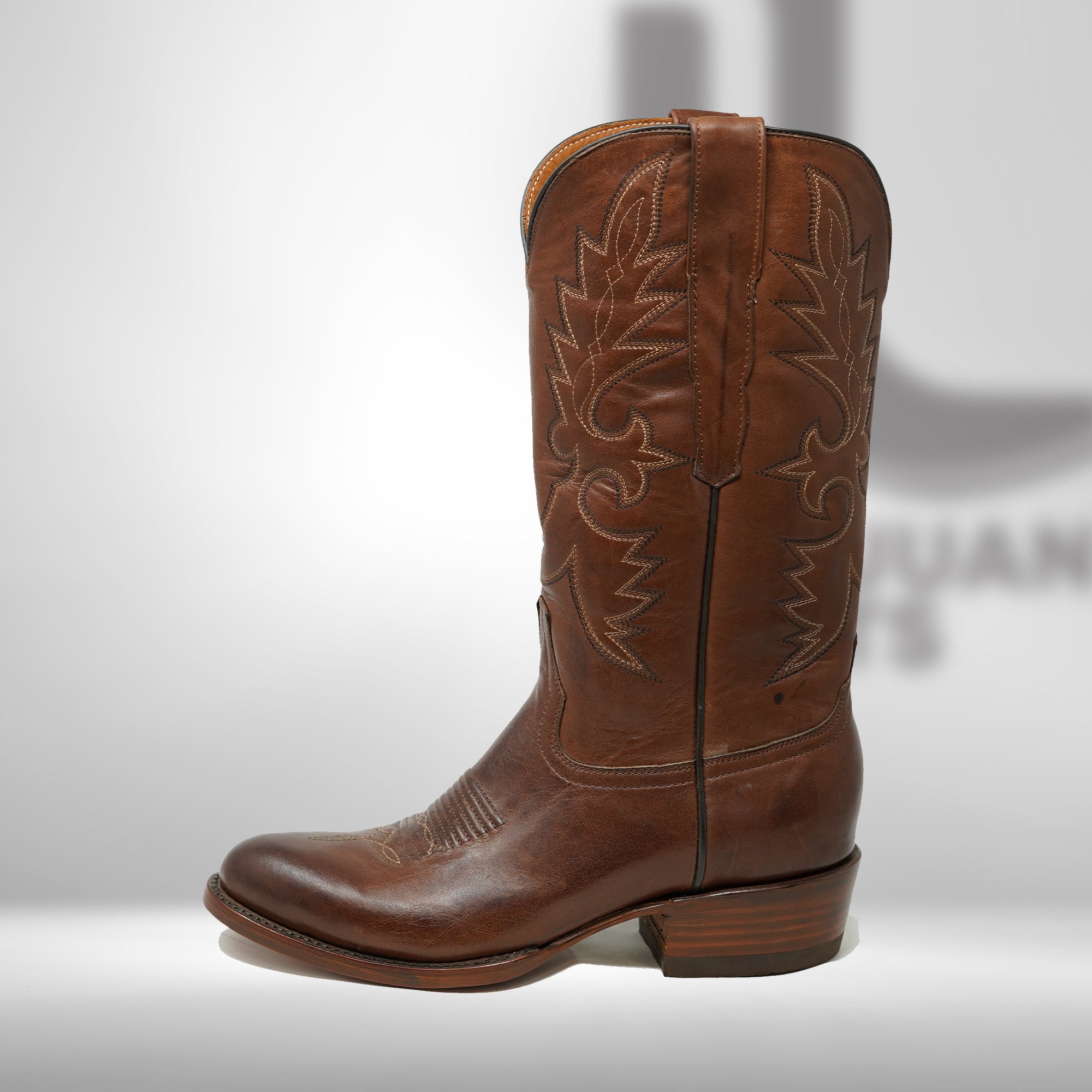 DJ1012 | Don Juan Boots Men's Almond Ranch Hand Burnished R Toe