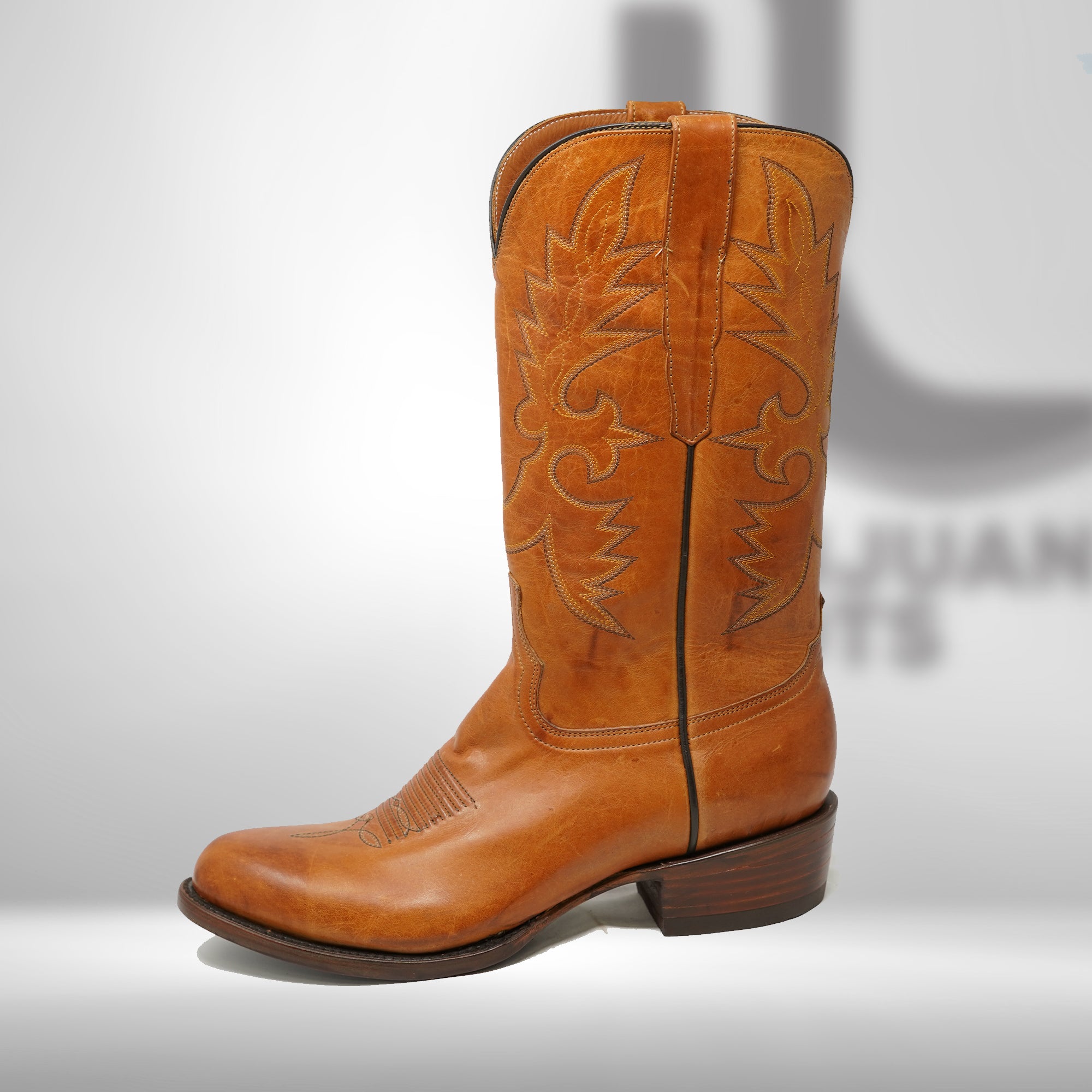 DJ1021 | Don Juan Boots Men's Honey Ranch Hand Burnished R Toe