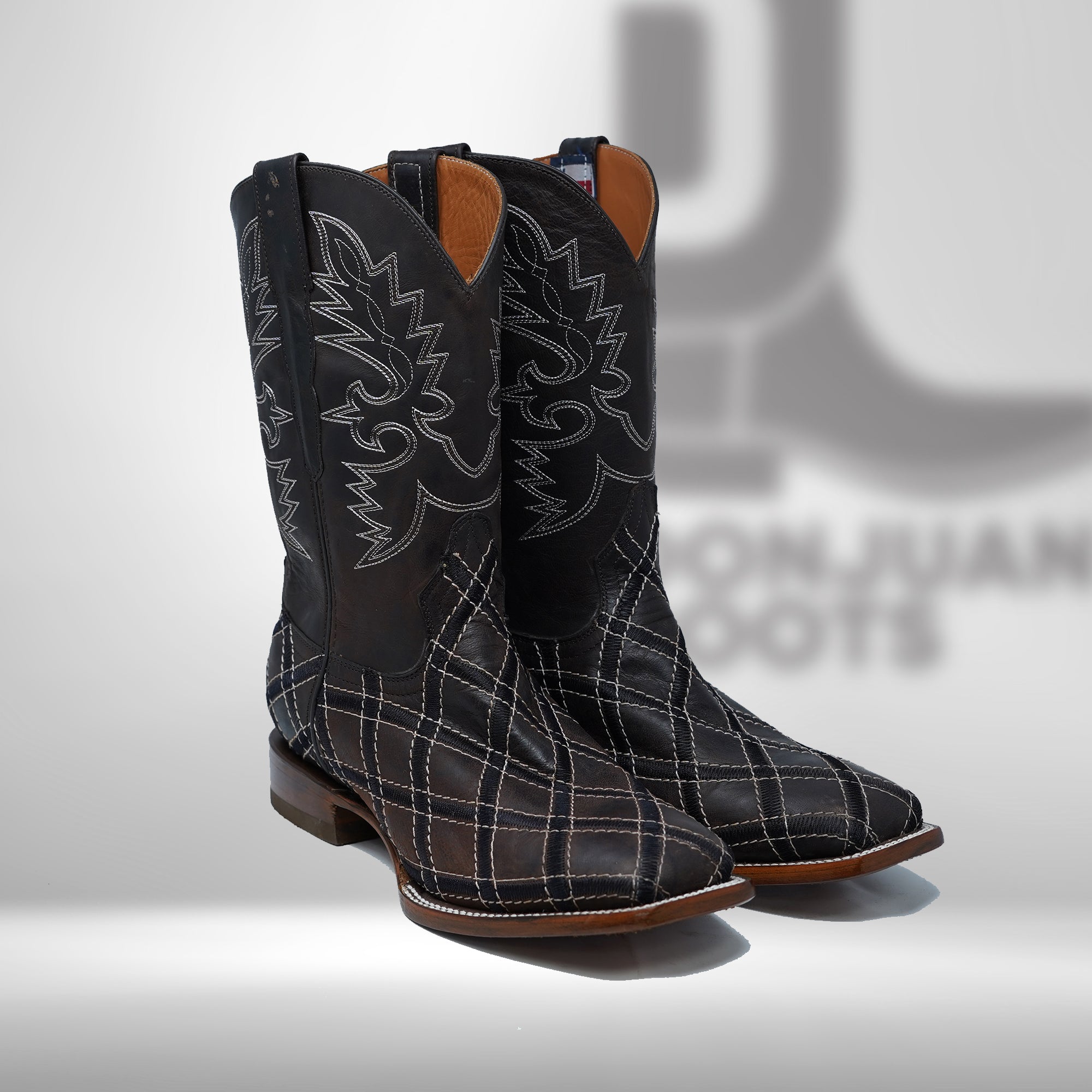 DJ1042 | Don Juan Boots Men's Mad Dog Chocolate Rhombus