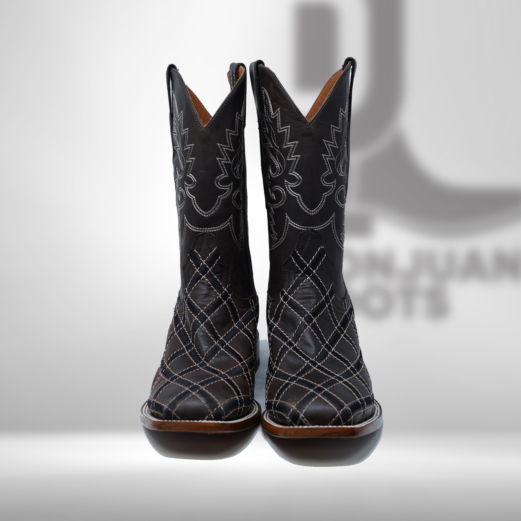 DJ1042 | Don Juan Boots Men's Mad Dog Chocolate Rhombus