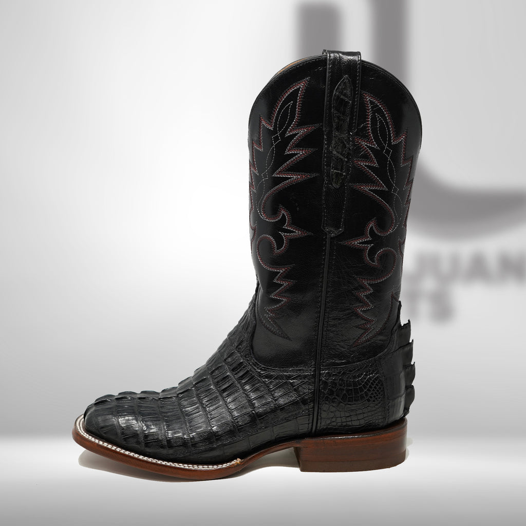 DJ2047 | Don Juan Boots Men's Caiman Tail Black H Toe P
