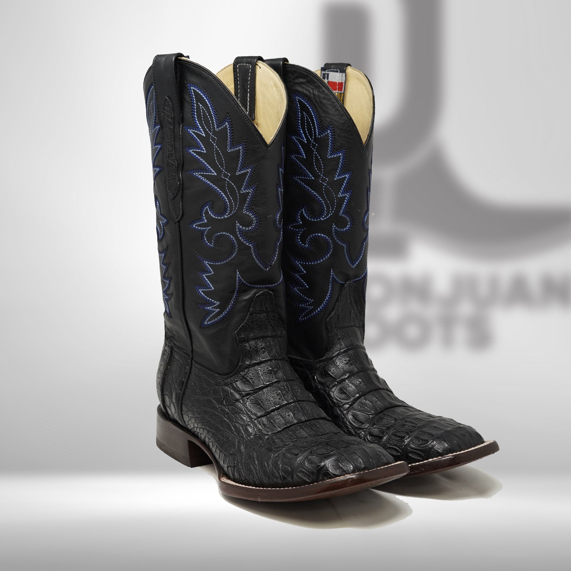 DJ2005 | Don Juan Boots Men's Caiman Back Black H Toe P