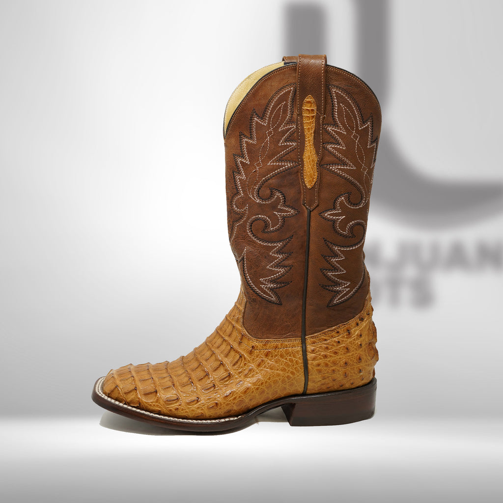 DJ2015 | Don Juan Boots Men's Caiman Back Saddle Tan H Toe P