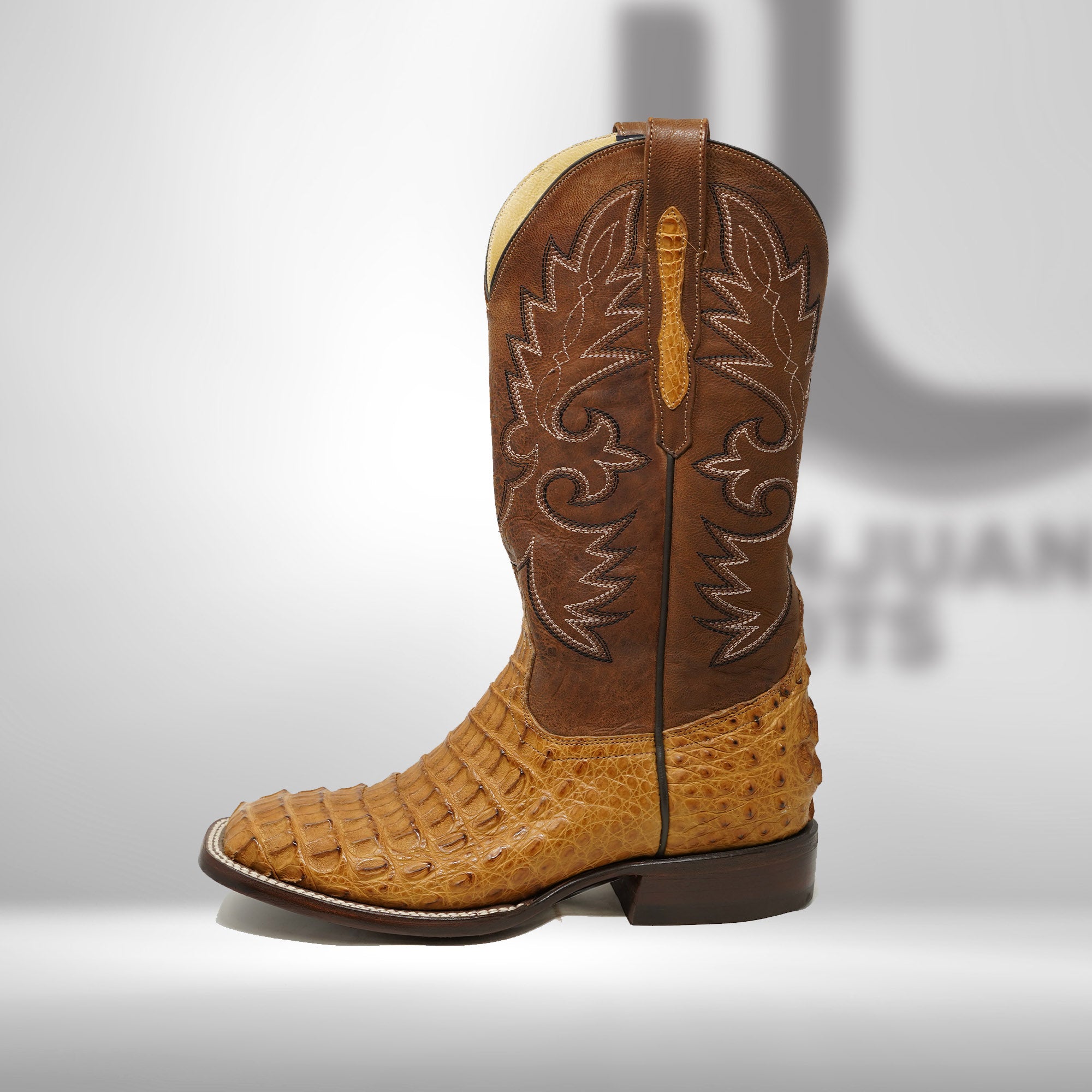 DJ2015 | Don Juan Boots Men's Caiman Back Saddle Tan H Toe P