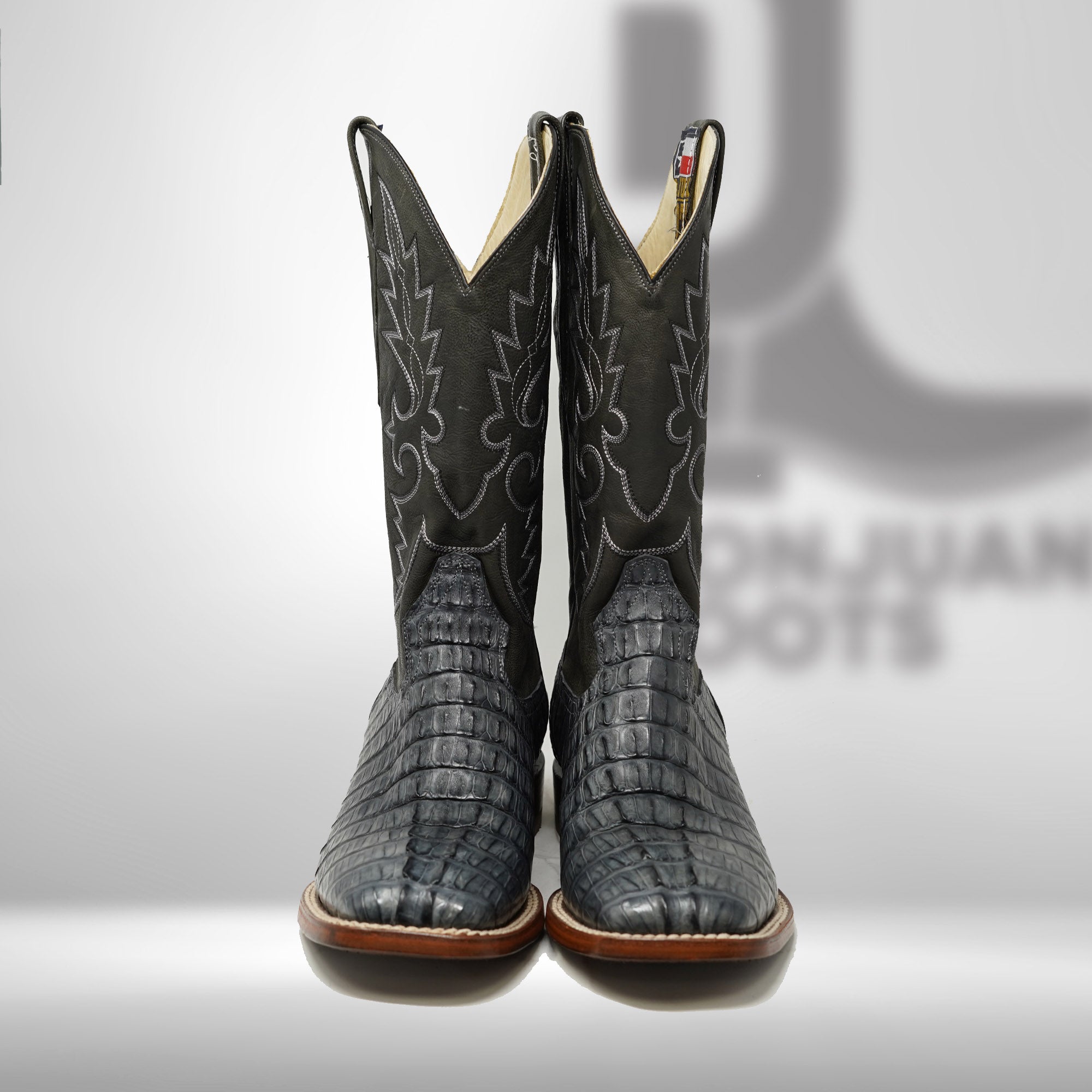 DJ2033 | Don Juan Boots Men's Caiman Tail Smoke Grey H Toe