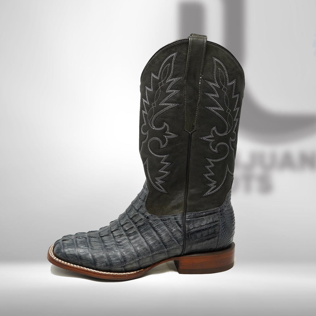 DJ2033 | Don Juan Boots Men's Caiman Tail Smoke Grey H Toe