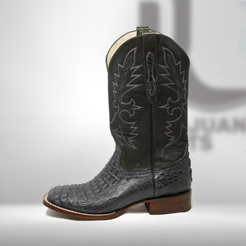 DJ2034 | Don Juan Boots Men's Caiman Back Smoke Grey H Toe