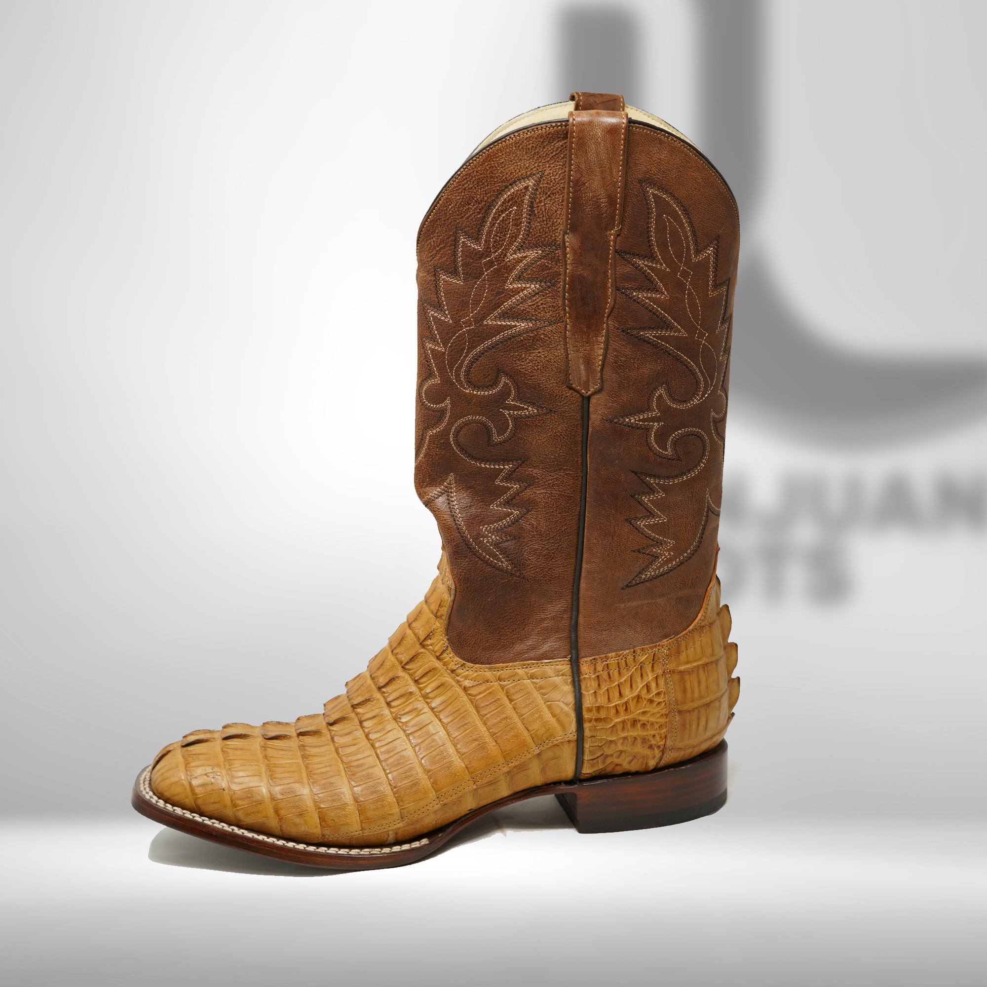 DJ2036 | Don Juan Boots Men's Caiman Tail Saddle Tan H Toe P
