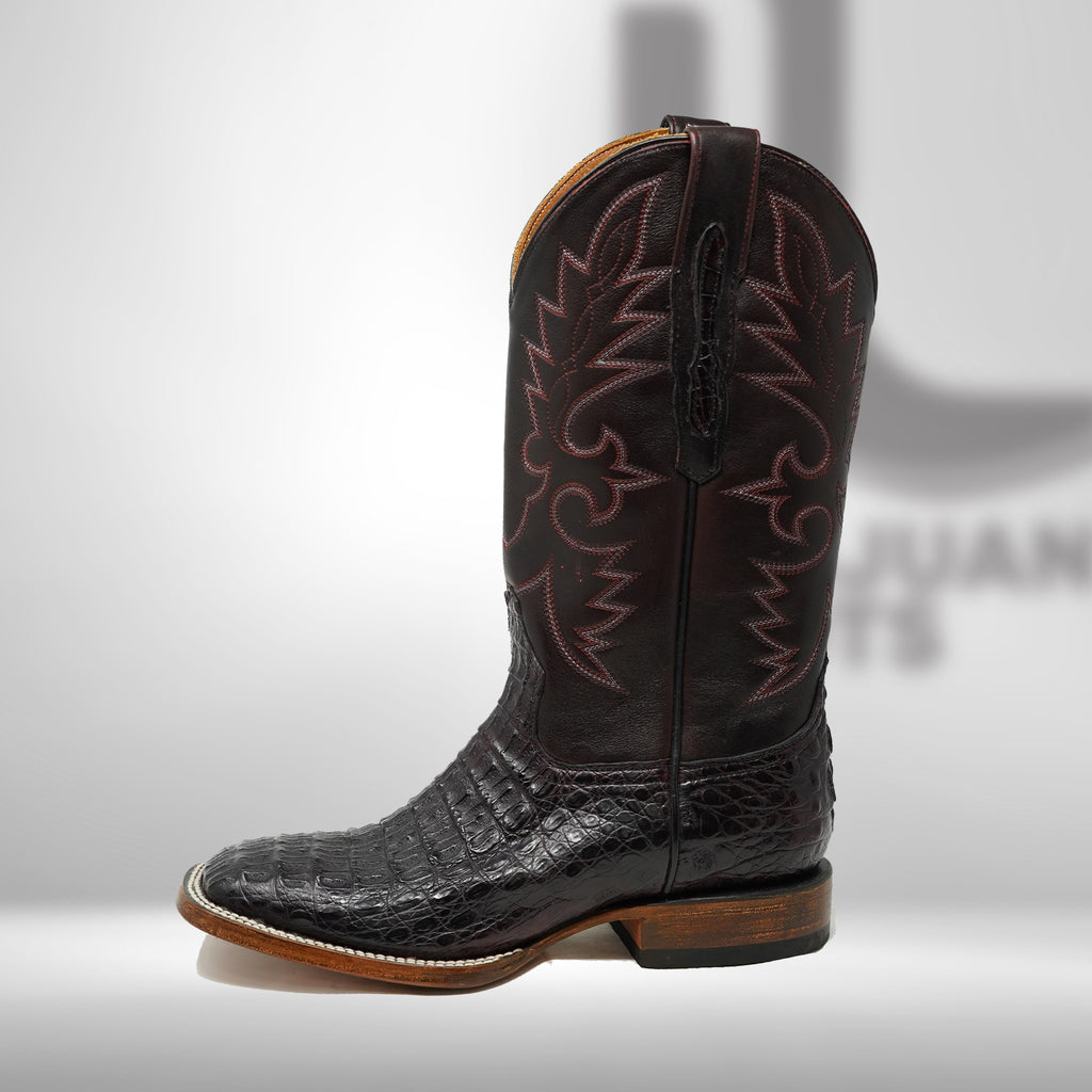 DJ2042 | Don Juan Boots Men's Caiman Back Black Cherry H Toe P