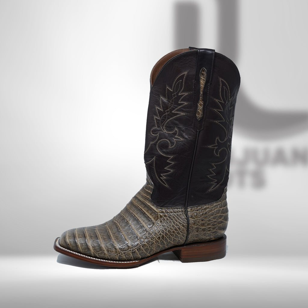 DJ2048 | Don Juan Boots Men's Caiman Belly Choco Mink H Toe P