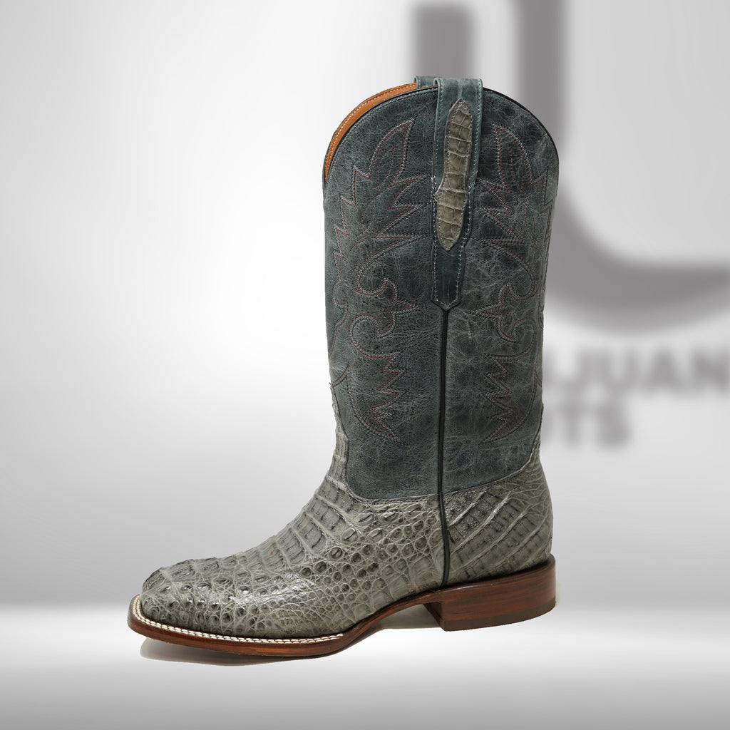 DJ2058 | Don Juan Boots Men's Caiman Hornback Dark Grey H Toe P