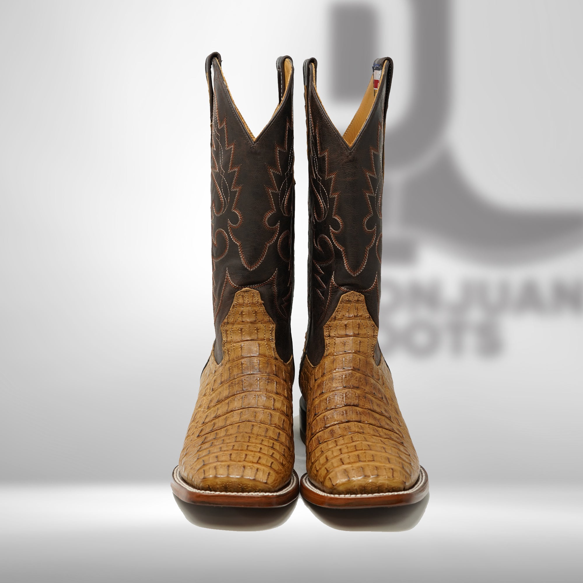 Dj2060 | Don Juan Boots Men's Caiman Back Saddle Tan H Toe P