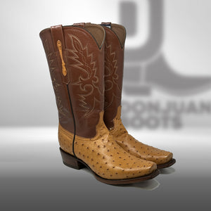 Dj3025 | Don Juan Boots Men's Ostrich Light Cognac Dmd