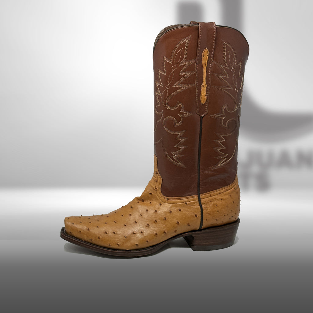 Dj3025 | Don Juan Boots Men's Ostrich Light Cognac Dmd