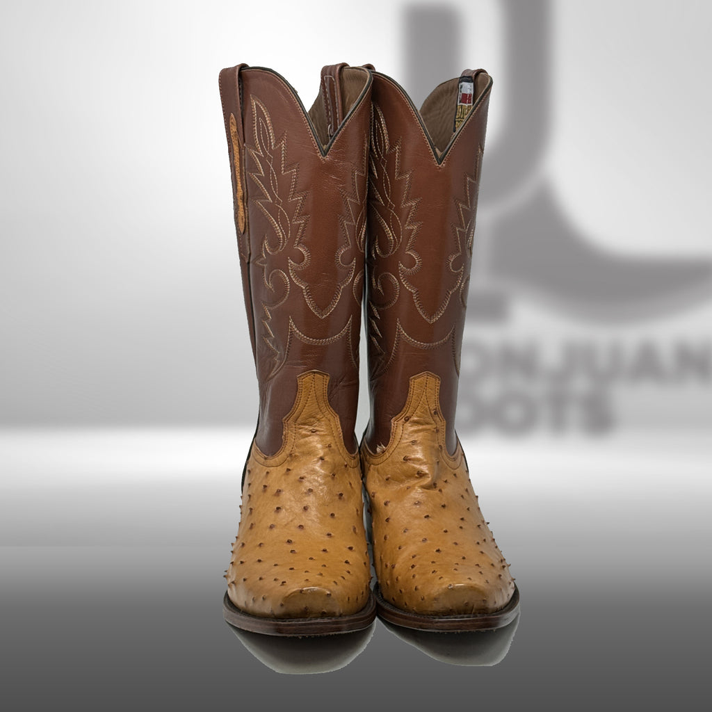 Dj3025 | Don Juan Boots Men's Ostrich Light Cognac Dmd