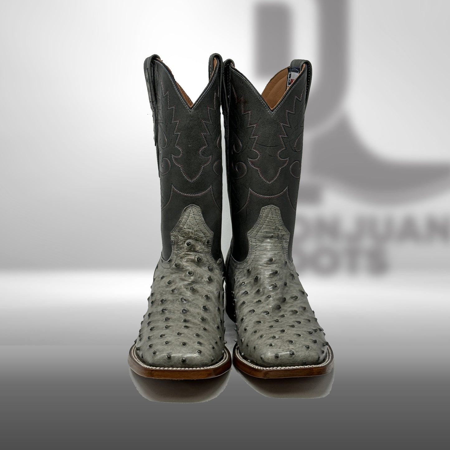 Dj3035 | Don Juan Boots Men's Ostrich Serpentine Bruciatto H