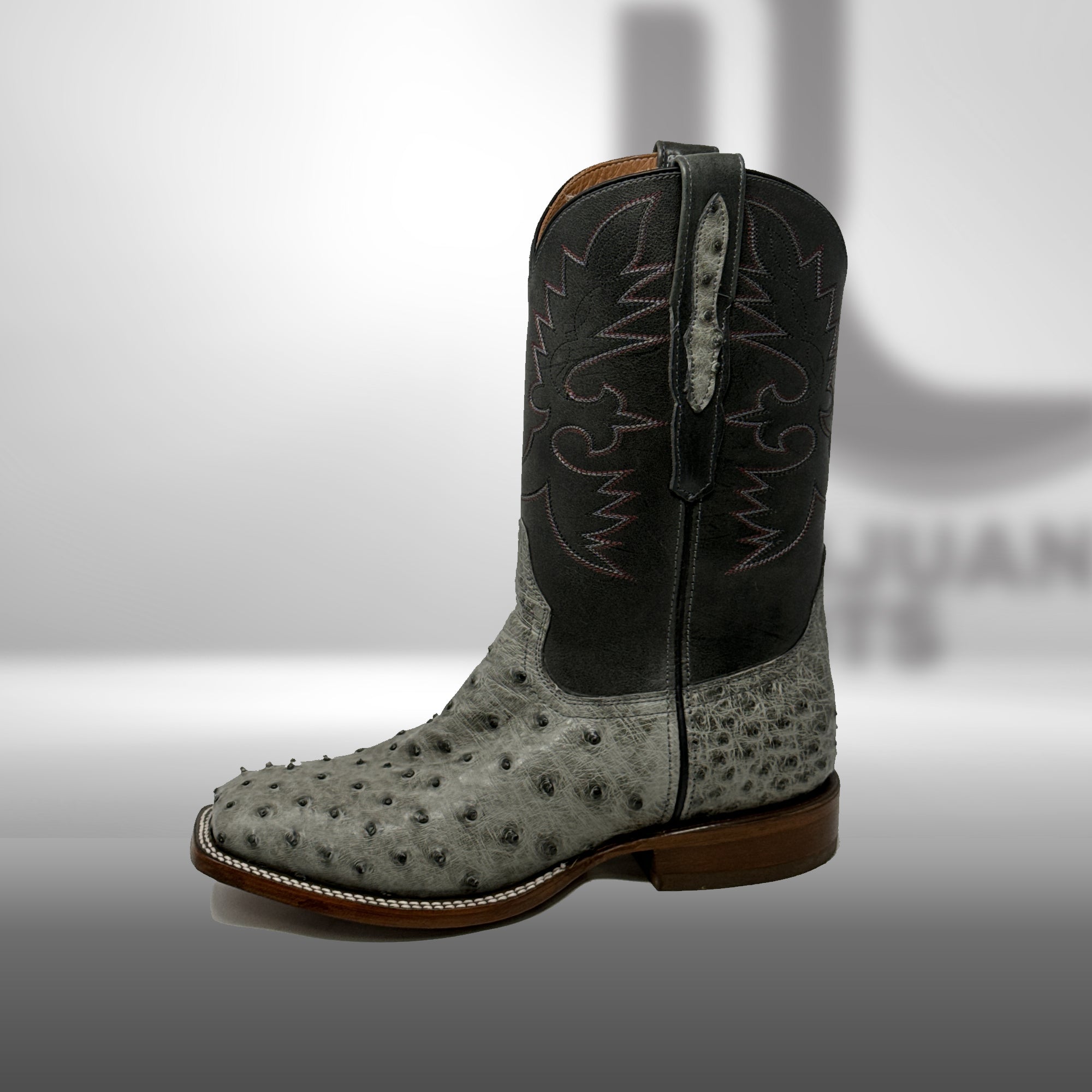 Dj3035 | Don Juan Boots Men's Ostrich Serpentine Bruciatto H