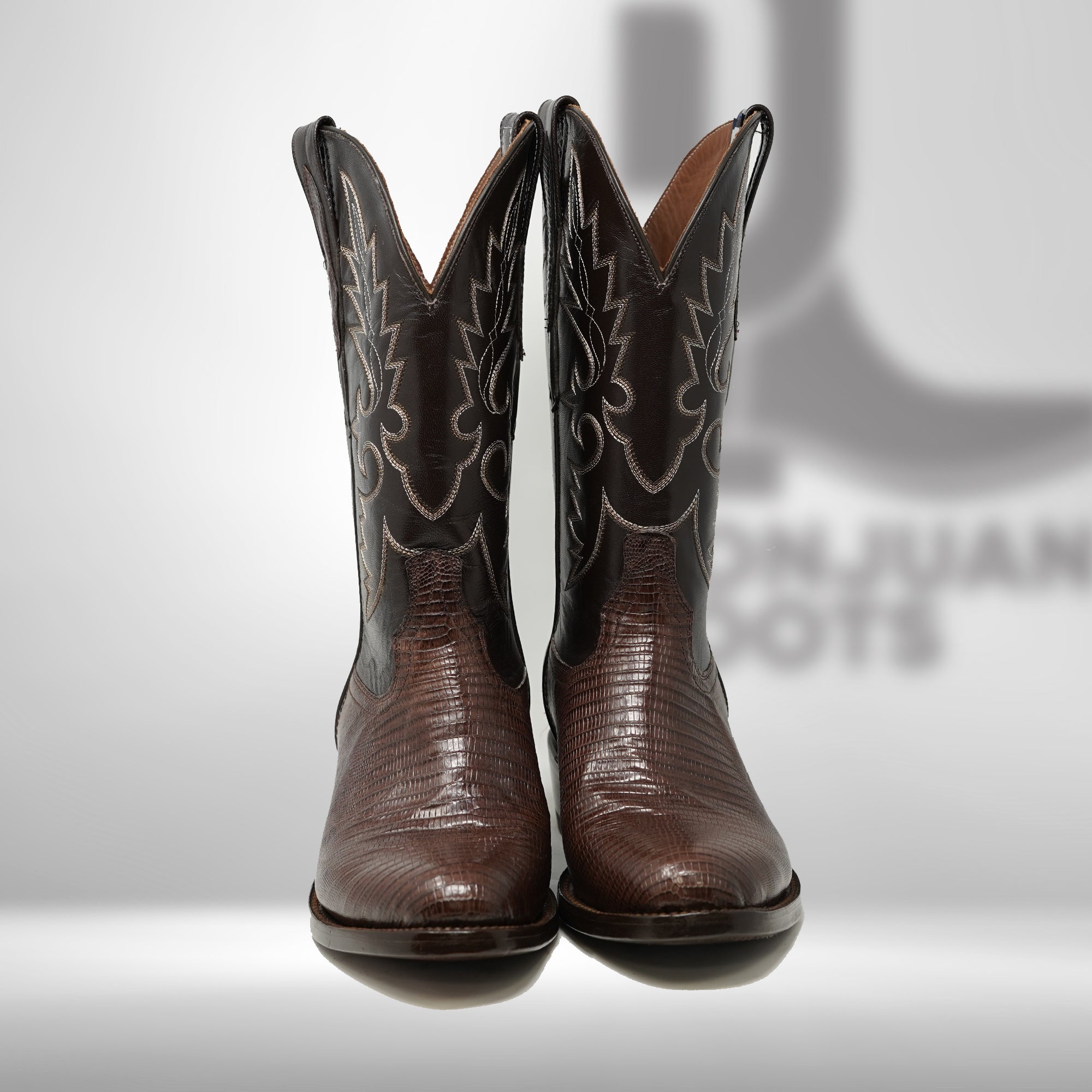 DJ5008 | Don Juan Boots Men's Lizard Chocolate R Toe